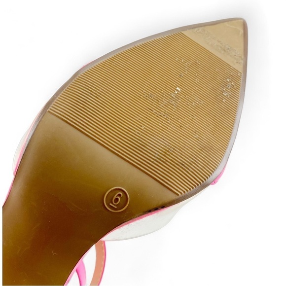 WILD PAIR Womens Pink Transparent Sides Daymian Pointed Toe Stiletto Pumps 6M - Picture 4 of 5